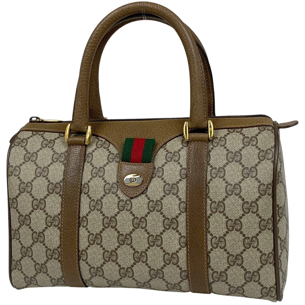 Gucci GG Handbag Sherry Web Canvas Beige Brown